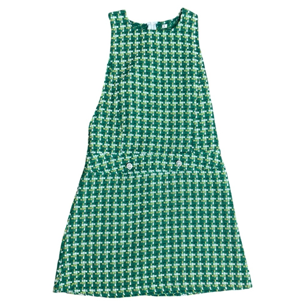 Zara Houndstooth Mod Pinafore Dress Size S